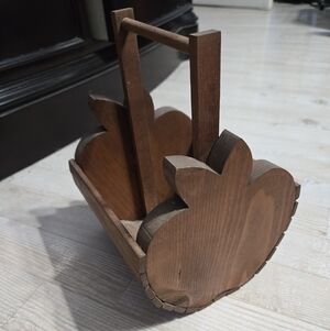 Vintage Wooden Apple Caddy